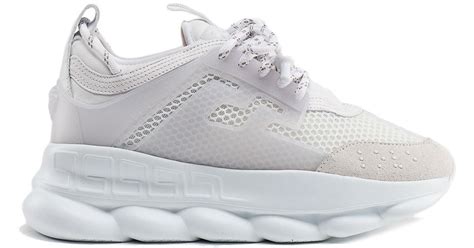 versace white chain reaction sneakers